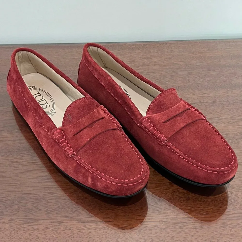 NIB Tod's Gommino Suede Loafers - Picture 4 of 15